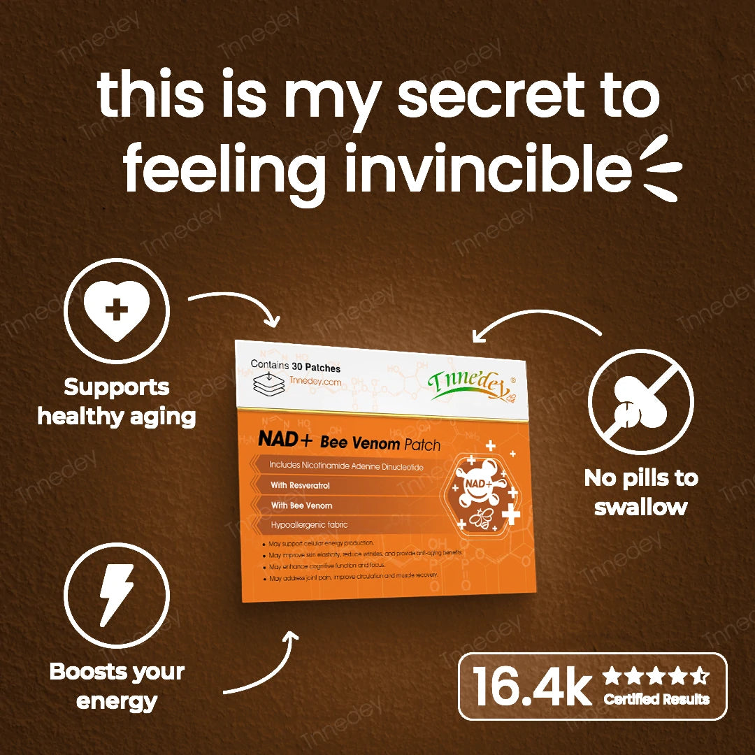 【Official Authorized Store】Tnnedey® NAD+ Bee Venom Patch – Ultimate Skin Rejuvenation & Energy Boost(Last Day Discount:75%)