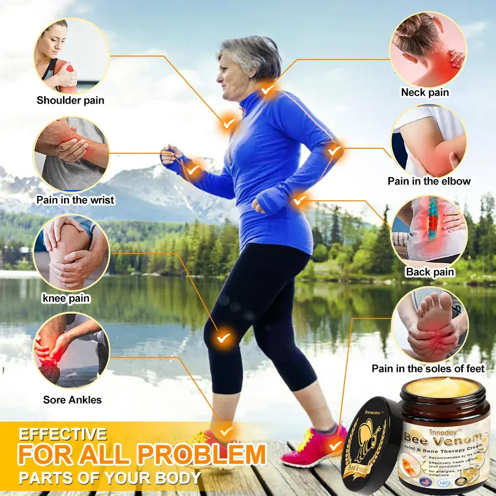 Bee Venom Arthritis Therapy Cream(𝐒𝐩𝐞𝐜𝐢𝐚𝐥𝐢𝐳𝐢𝐧𝐠 𝐢𝐧 𝐨𝐫𝐭𝐡𝐨𝐩𝐞𝐝𝐢𝐜 𝐜𝐨𝐧𝐝𝐢𝐭𝐢𝐨𝐧𝐬 𝐚𝐧𝐝 𝐣𝐨𝐢𝐧𝐭 𝐩𝐚𝐢𝐧 & AAOS recommends)