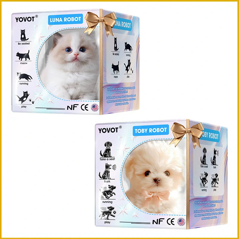 【Yovot® Official Store】LUNA the Robot Cat 😺& TOBY the Robot Dog🐶 – Perfect Pet Duo for Kids & Family – Last Day for Sale!