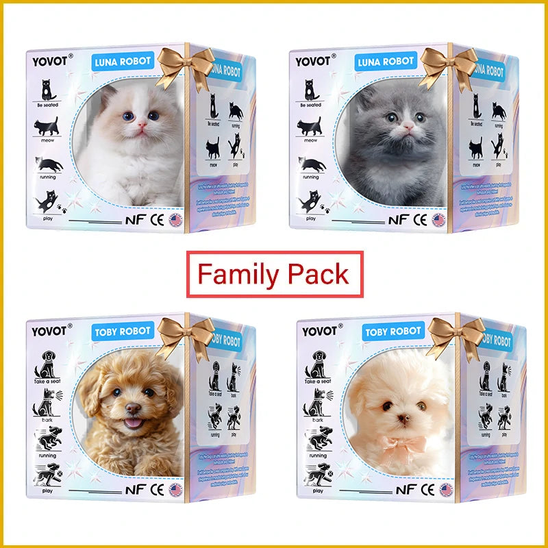 【Yovot® Official Store】LUNA the Robot Cat 😺& TOBY the Robot Dog🐶 – Perfect Pet Duo for Kids & Family – Last Day for Sale!